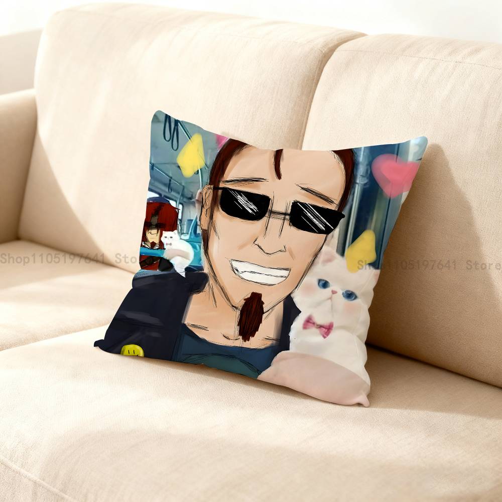 The P-Postal D-Dude Customizable Anime Celebrity Merchandise All-Match Printed Pillow Case Sofa Office Room Decoration Protector