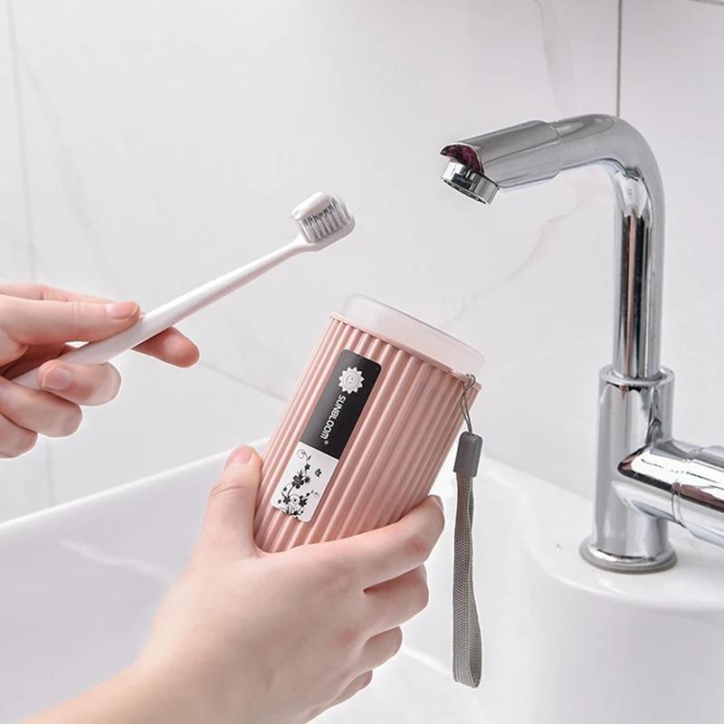 Portable Toothpaste Toothbrush Protect Holder Case Travel Camping Storage Box Organizer Travel Toiletries Storage Cup New Creat