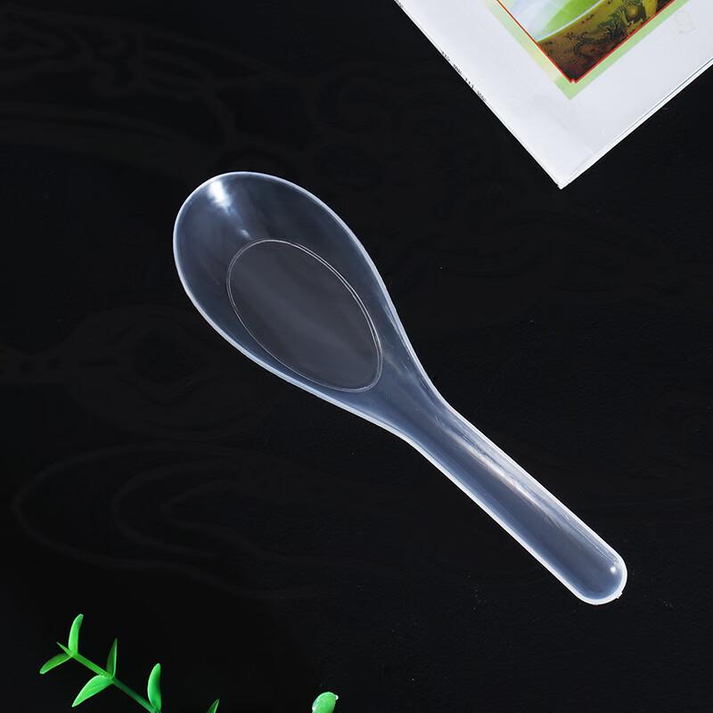 Fangcaodi Disposable Spoons 500 Pieces, Rice Spoons, Soup Spoons, Takeout Packaging Spoons, Small Tablespoons, Fruit Spoons, Barbecue Utensils