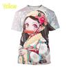 Summer Nezuko Kamado 3D Personalized Anime Printed T-shirt Fashion Men and Women Devil Slaye Short Sleeve Hip Hop T-shirt