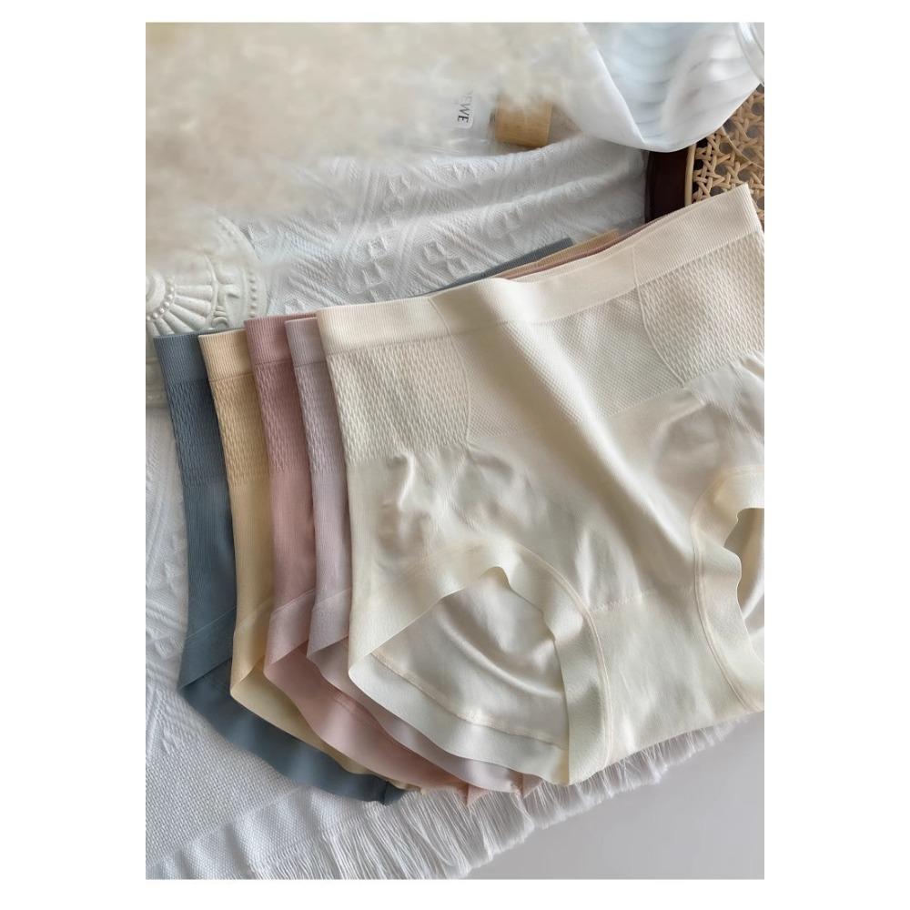 5PCS High Waist Seamless Breathable Women's Underwear Abdomen Control Comfortable Skin Friendly Hip Lifting Triangle Panties
