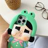 3D Cute Crying Girls Phone Case For iPhone 17 16 15 14 13 Pro Max Soft Silicone Cover
