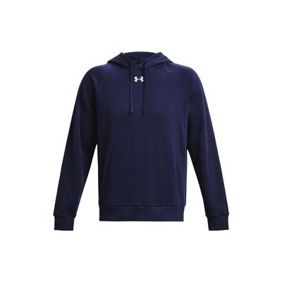 Under Armour Rival Fleece Hoodie With Brand Logo Print Men Hoodies Navy-Blue 1379757-410