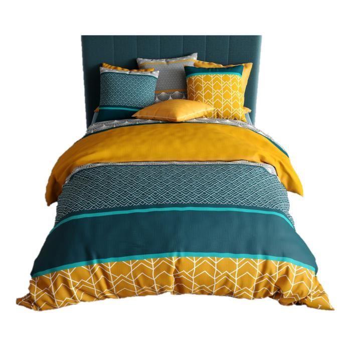 Parure Housse de couette - Luppin - 240 x 260 cm - 100% Coton - 2 Taies d'oreiller