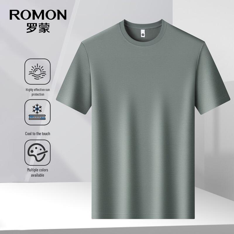 ROMON Unisex UPF50+ Ice Silk Cooling Short-Sleeve T-Shirt