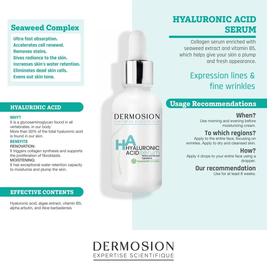 Dermosion Hyaluronic Acid Algae Extract Serum 30ml