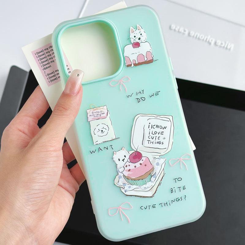 Zhitai Apple iPhone Case: Cartoon Jelly Skin for Models 11/12/14/15 Pro Max