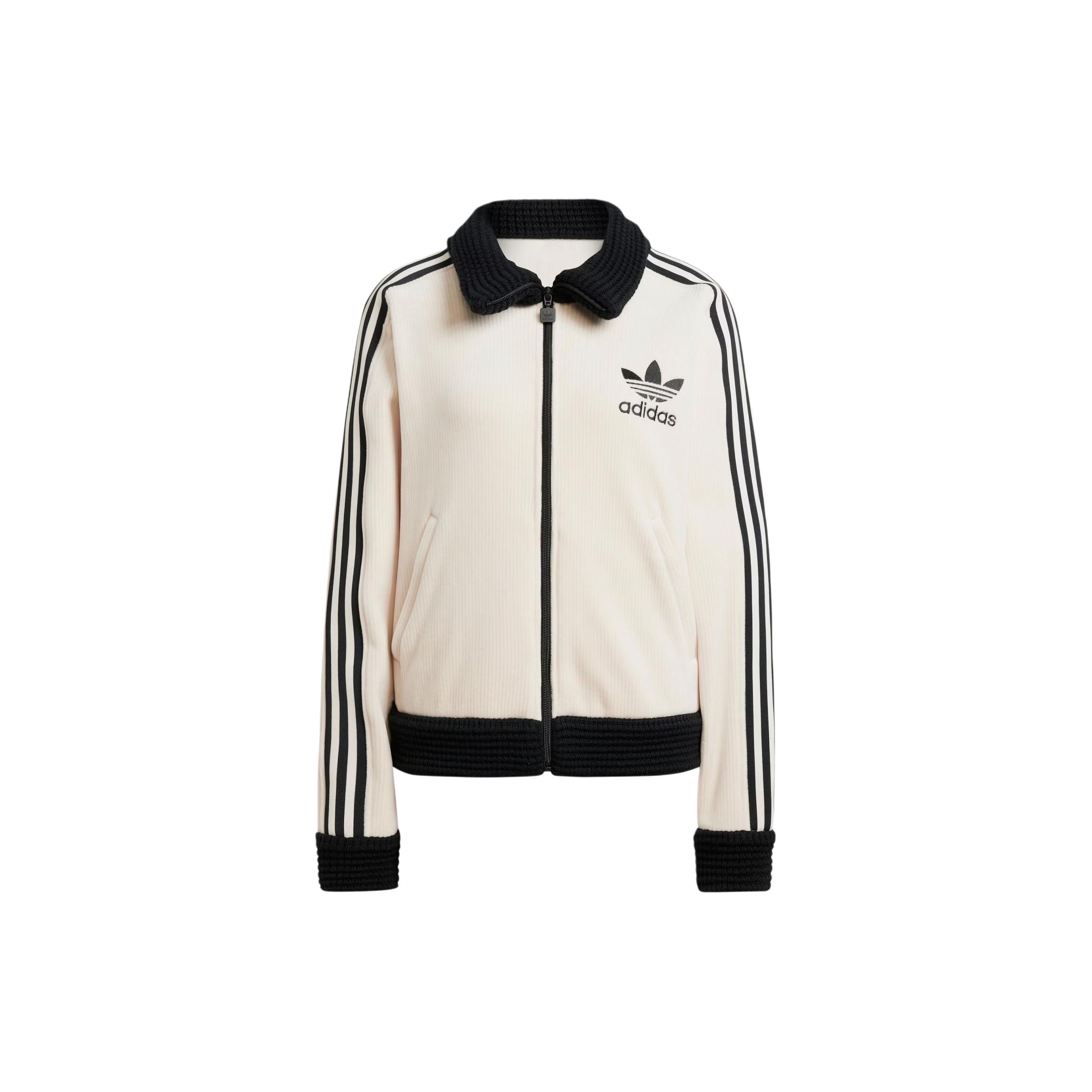 Adidas Originals Classic Three-Stripes Soft Knit Loose Casual Sports Sweatpants Female Black IY2910 XS