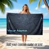 Abstract Personalized Theme Soft Beach Towel Personalized Custom Name Text Towel Portable for Beach Pool Travel