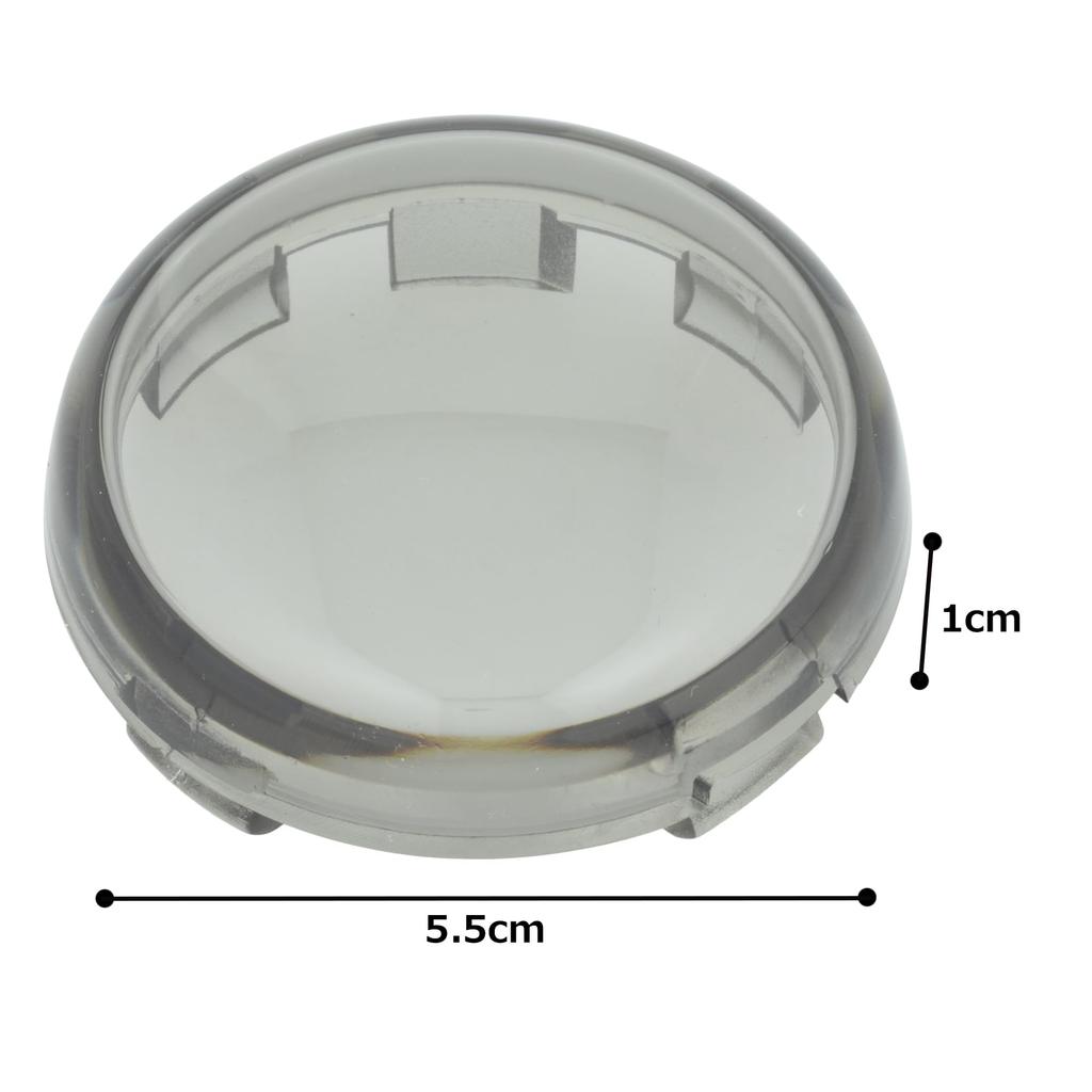 Kijima HD-01268 Motorcycle Parts Turn Signal Lens Set, Bullet Type, Smoke, Set of 2
