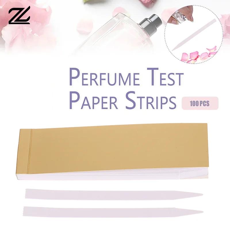 100pz Strisce Test Profumo Usa e Getta Bianco Donna Carta Odorosa Strisce di Carta Carta Test Aromaterapia Profumo Oli Essenziali