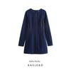 Kaslead New Arrival Women's Clothing Fashion Style Fashion Simple Denim Patchwork Long Sleeves Dress 4365282