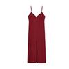 Summer New Women clothes Frill Decoration V-neck Linen Blend Temperament Sling Midi Dress 8372117