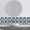 (Nikita) 6PCS 3D Selfadhesive Wall Stickers Simulation European Geometric Tile Stickers