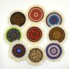 1PC Multi-Use Heat-Resistant Coaster Artisanal Round Durable Mat Non-Slip Ethnic Style Bohemian Coffee Washable 10cm