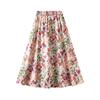 Women's Slimming Satin Print Elastic Waist Midi Skirt - New Summer Arrival