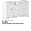 Kitchen Cabinet Multifunctional Buffet 138cm Sideboard with Drawer Shelf Doors And Adjustable Shelves Buffet Modern Design Anti-Tip Protection