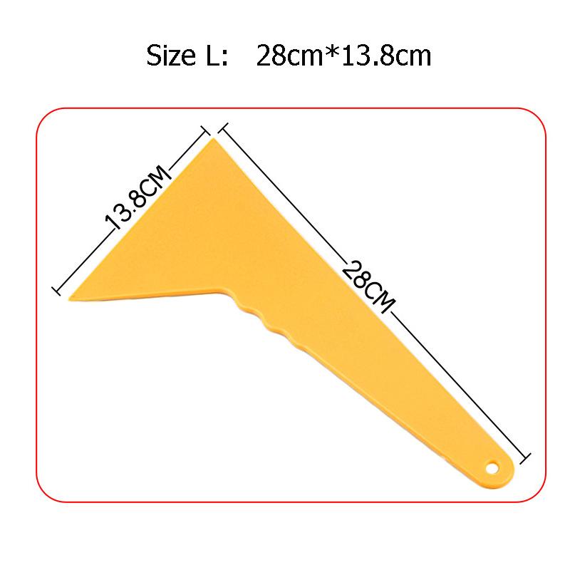 Car Window Film Squeegee Yellow Thick Plastic Triangle Tip Scraper for Vinyl Wrap Sticker Auto Window Tint Film Install Tool