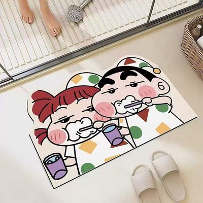 Crayon Shin-Chan Anime Model Water Uptake Cartoon Soft And Comfortable Shower Room Mat Quick Drying Fashionable Home Gifts