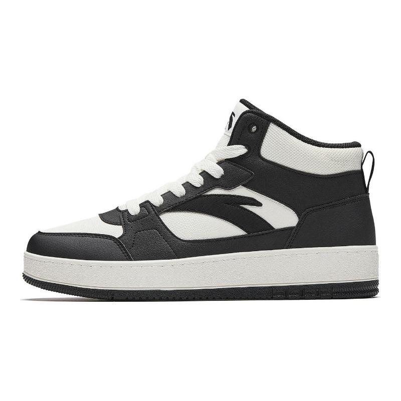 Anta Yuannian men high-top skate shoes black white warm comfortable trendy versatile 912548083-4 41