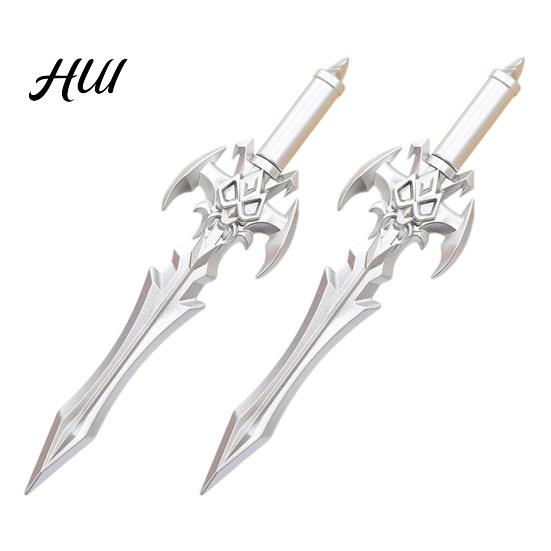 No Lag Gel Pen 2Pcs Ancient Swords Shape with Black Ink Martial Arts Weapon Design Smooth Writing Ballpoint for Students Novelty Stationery Gift Anime