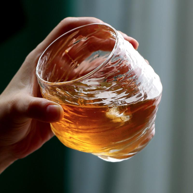 Snowflakes Falling Art Whiskey Glass Retro Hazy Hammer Wine Tumbler Drinking Cup Gifts XO Cognac Brandy Whisky Mug With Wood Box