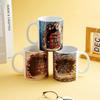 Library 3d Bookshelf Pattern Mug Old Book Water Cup Drinking Ceramic Cups Gift