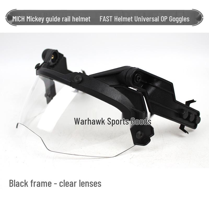 Adjustable Tactical Helmet with Riot-Proof Goggles, Compatible with Myopia Glasses, MICH Style for CS and Cross-Border Operations.