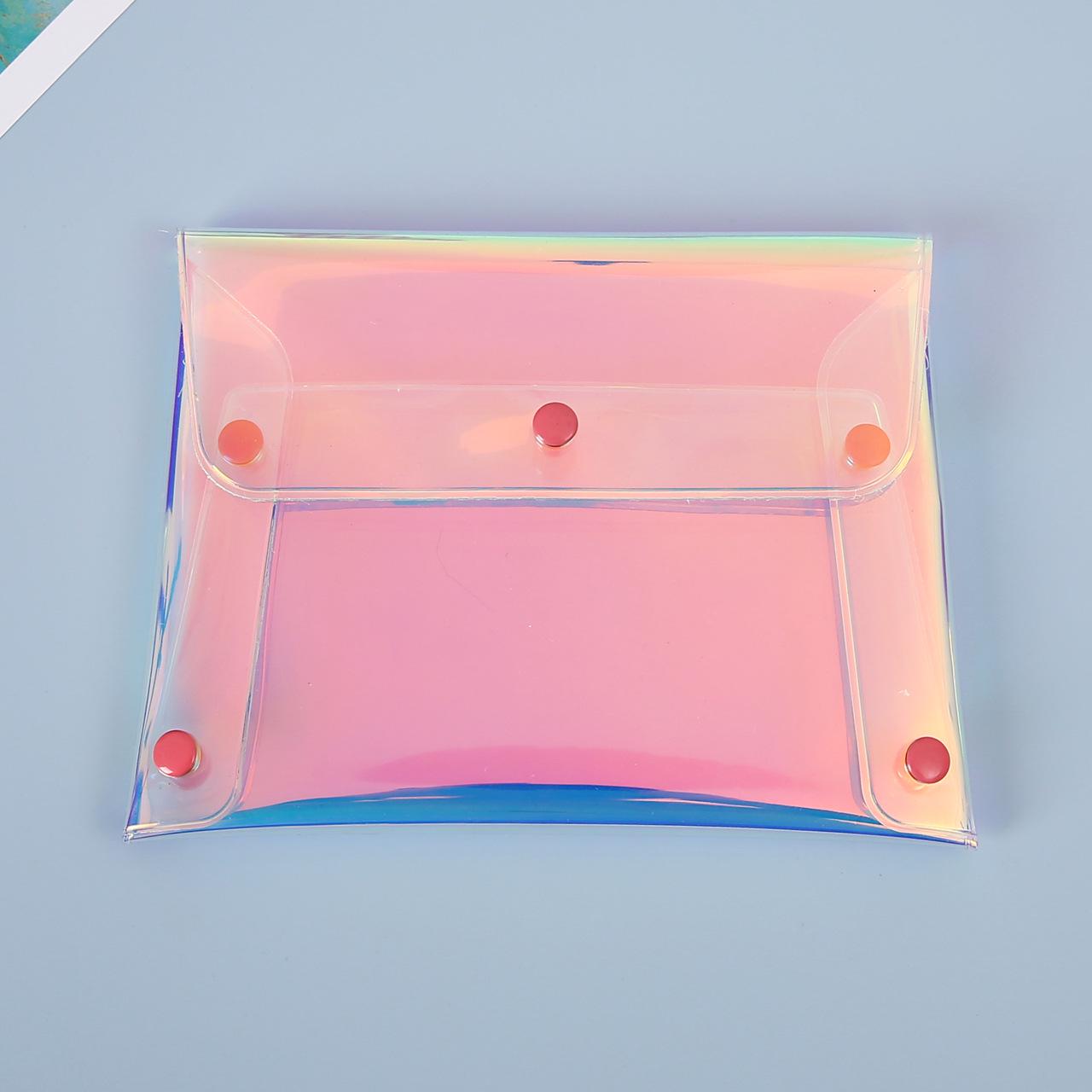 

Длинный держатель для карт и монет из ПВХ Laser: Компактный 2-в-1 чехол для наушников и женская монетница