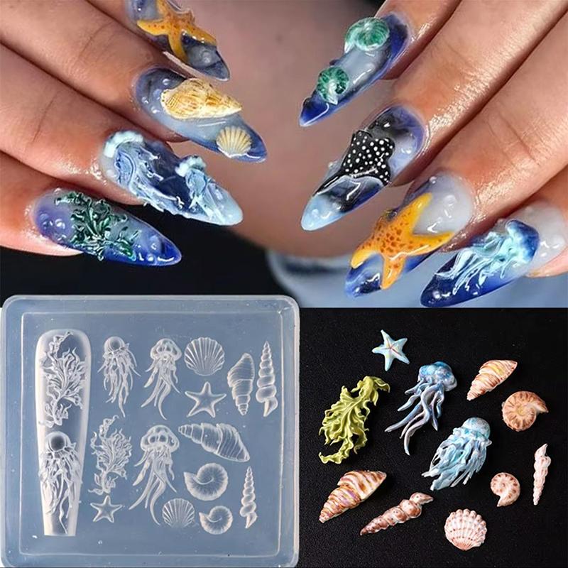 1Pc 3D Butterfly Diy Design Silicone Decorated Nail Art Templates Nails Mold Nail Manicure Art Mould Tools Decorations