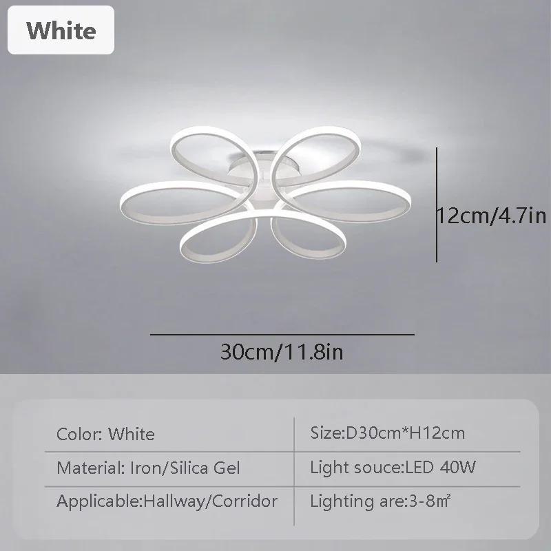 

Современные светодиодные потолочные светильники June Grass Lighting Гостиная Коридор Балкон Вилла Спальня Внутренний декор Черно-белые лампы Lustre Warm White