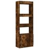 Exclusive House - Tall Sideboard 63x33x180 Cm Smoked Oak Engineered Wood