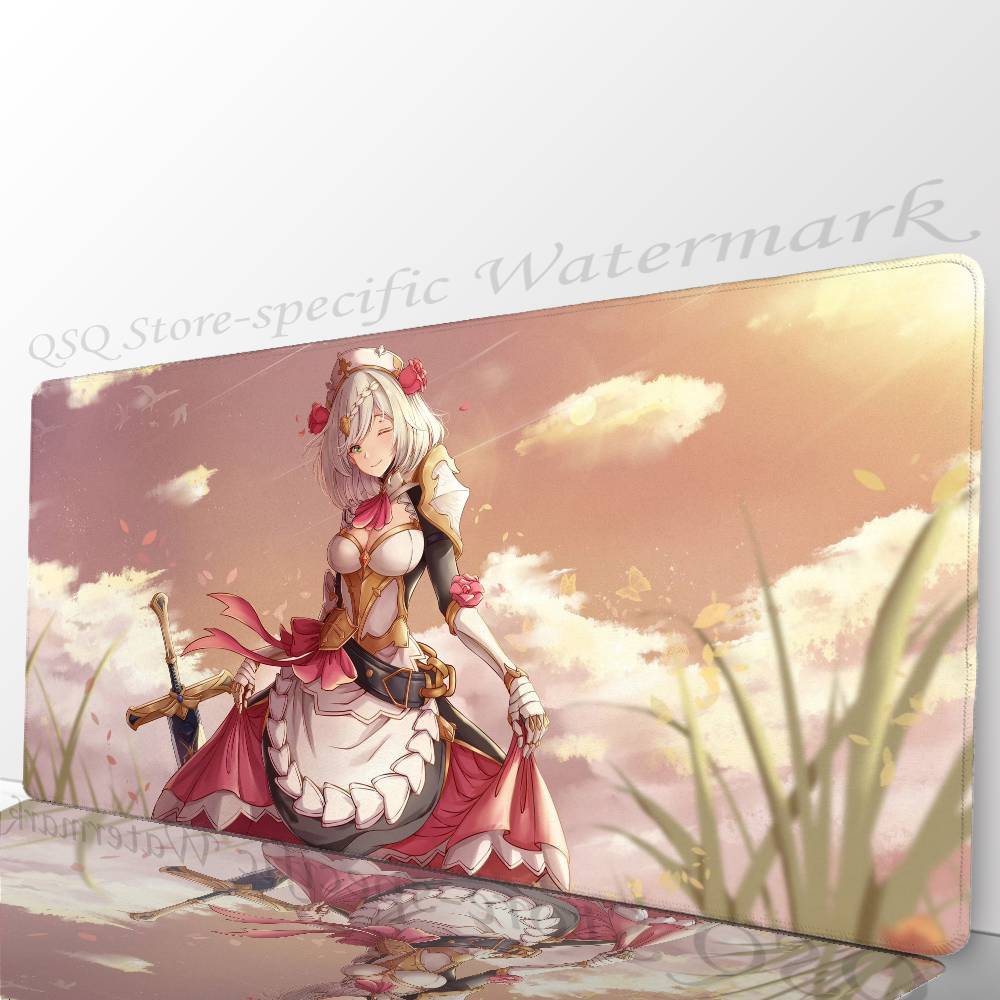 Noelle Anime G-Genshin Impact Mousepad Non-slip Suitable For Office Computers Laptops E-sports Game Desk Mats XXL Keyboard