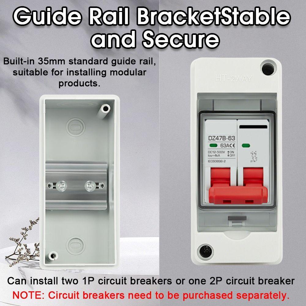 1Pcs IP65 Waterproof Breaker Box 2 Way MCB Protection Box  for 2P Breaker