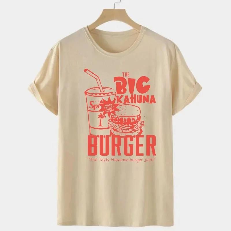 Big Kahuna Burger Graphic TShirt Short Sleeve Unisex Pulp Fiction Tees Vintage Casual White Tops Fashion Cotton Unisex Shirt
