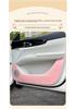 Xingyuan Car Door Kick Mats - Leather Panel Protection Stickers for Interior Modification.