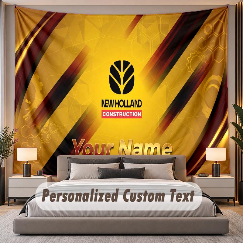Custom Name Text Tapestry New Holland Personalized Polyester Wall Tapestry For Bedroom And Room