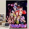 Kpop XG Group Hanging Bohemian Tapestry Hanging Tarot Hippie Wall Rugs Dorm Japanese Tapestry
