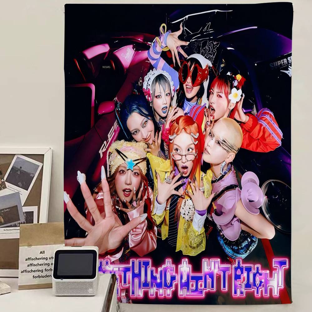 Kpop XG Group Hanging Bohemian Tapestry Hanging Tarot Hippie Wall Rugs Dorm Japanese Tapestry