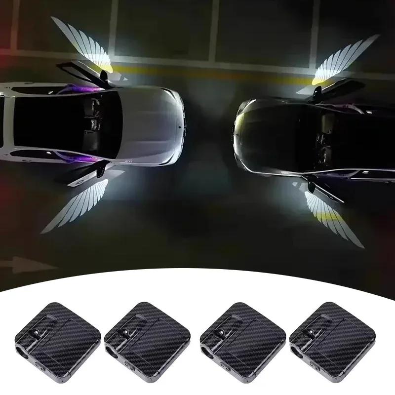 Angel Wings Welcome Light 3D Dynamic Princess Please Get In the Car Door Welcome Light Car Atmosphere Light Accessories