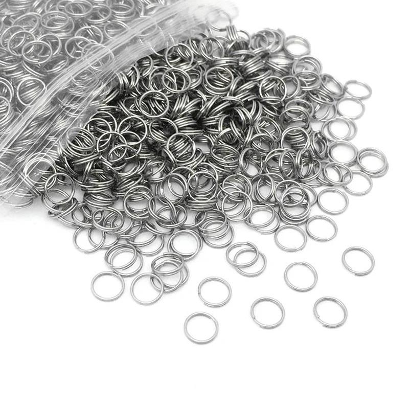 8mm Stainless Steel Opening Rings for DIY Keychains Making Jewelry Findings Supplies Loops Split Rings Connectors