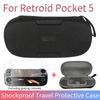 Protable Carrying Case with Screen Protector Films Anti-fall Storage Box For Retroid Pocket 5 Handheld Game Console Accessories