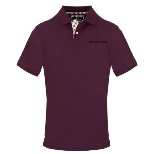 Aquascutum Mens Collared Short-Sleeved Polo Shirt