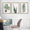 WCIC New Watercolor Fresh Green Plant Leaf Decorative Home Wall Decoration Hanging Painting