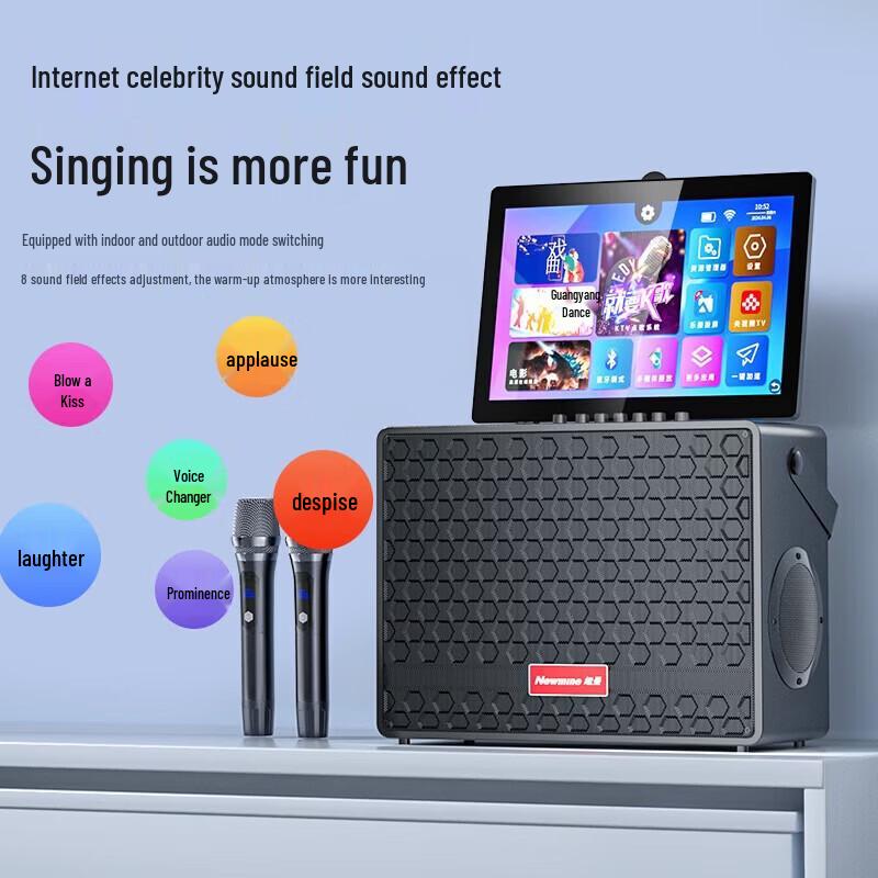Newmine K97 Portable Bluetooth Karaoke Speaker with Radio (CN Version)