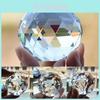 Exquisite Clear Cut Crystal Sphere 50mm Faceted Gazing Ball Prisms For Elegant Home Decor