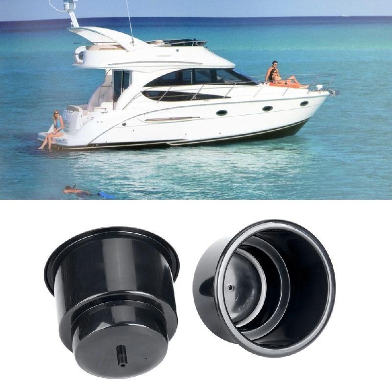 2Pcs Stainless Steel Cup Drink Holder for Boat Universal Drink Bottle Can Cup Holder Insert Marine with Insert Drain Hole for Marine Rv Boat Yacht Car