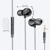Wired Earphones In-Ear Noise Reduction Deep Bass Headphones with Microphone and Volume Control for Smartphone Laptop Computer