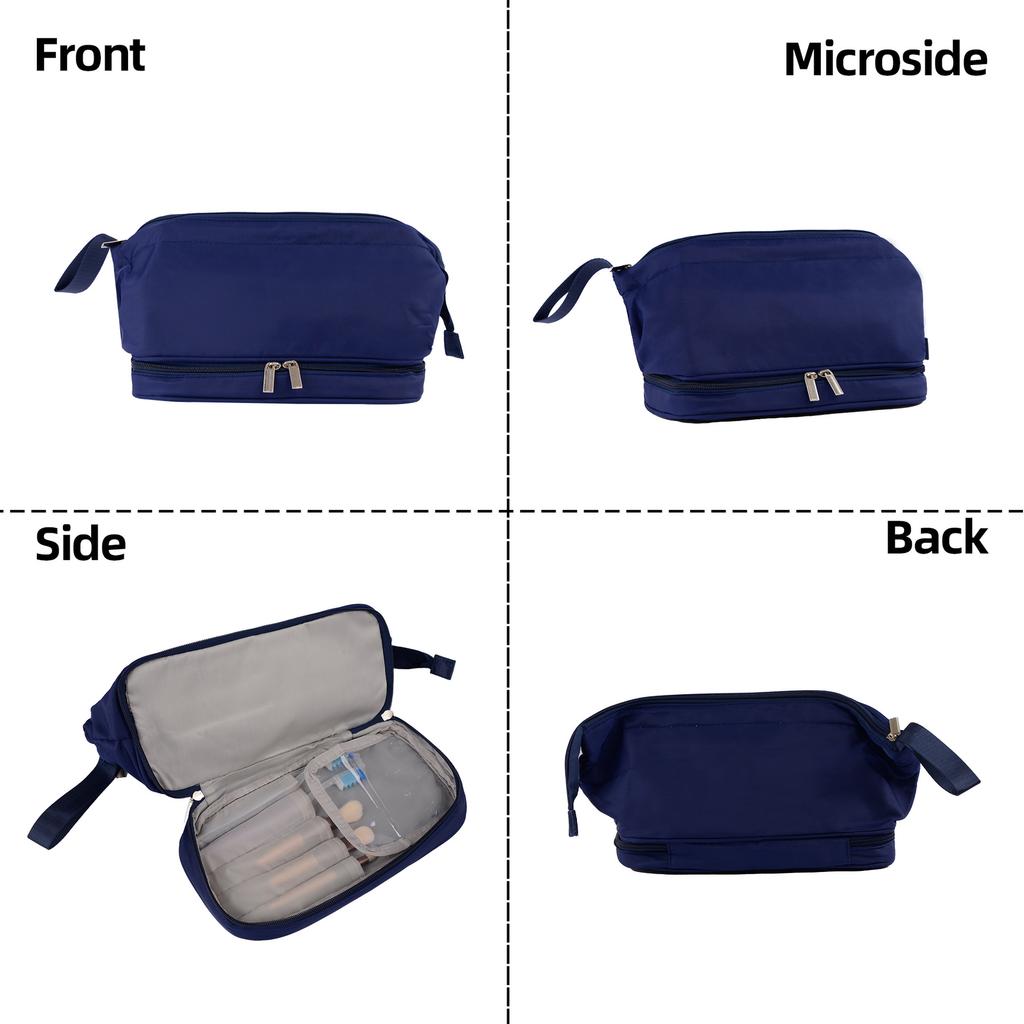 Simple And Fashionable Cosmetic Bag, Fresh Travel, Double-Layer Large-Capacity Cosmetic Bag, Waterproof Wash, Cosmetic Storage Bag