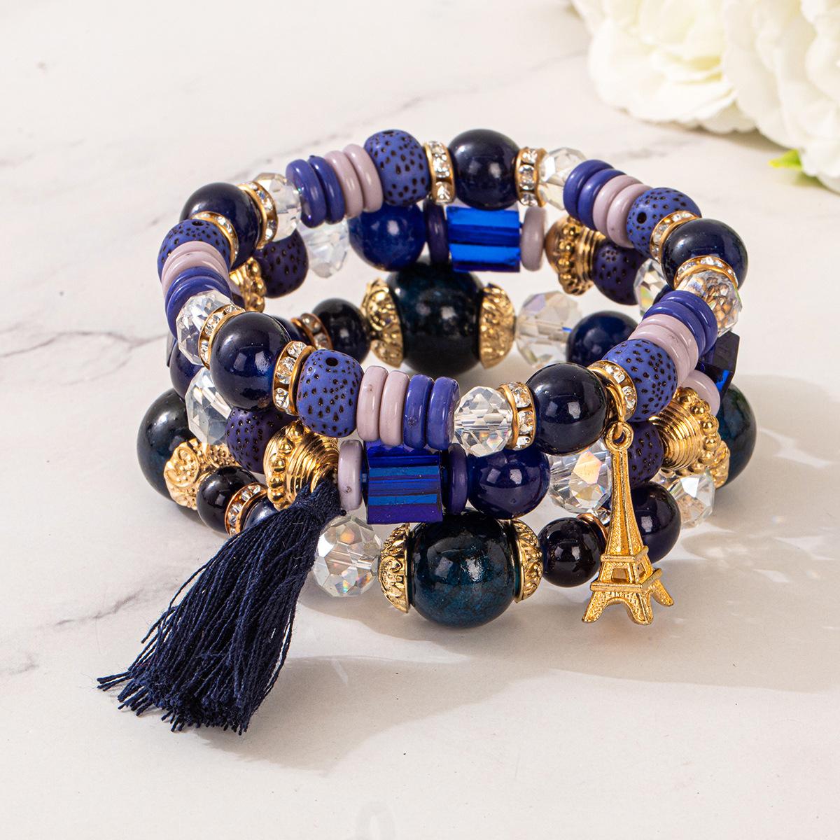 

JYL TS Bracelet Shoushan Stone Men s Style Brings Cultural Wisdom & Calm royal blue видра коричневий колір